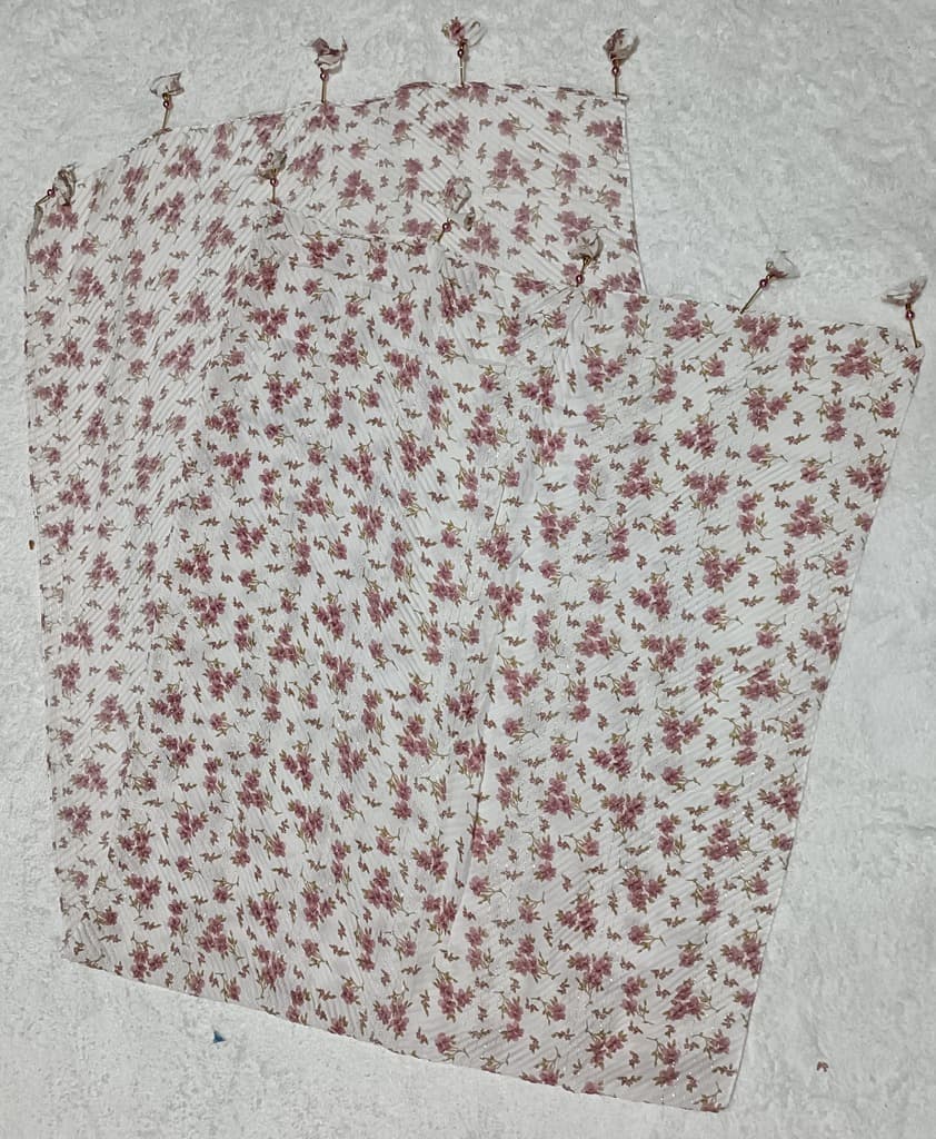 Light Purple Cotton Crush Hijab - Stole With Floral Pattern And Latkan thumbnail 2