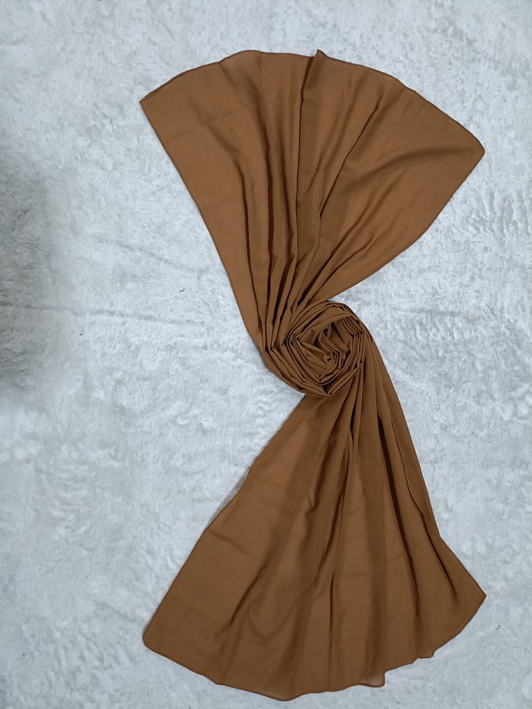 Copper Brown Diamond Georgette Hijab Stole