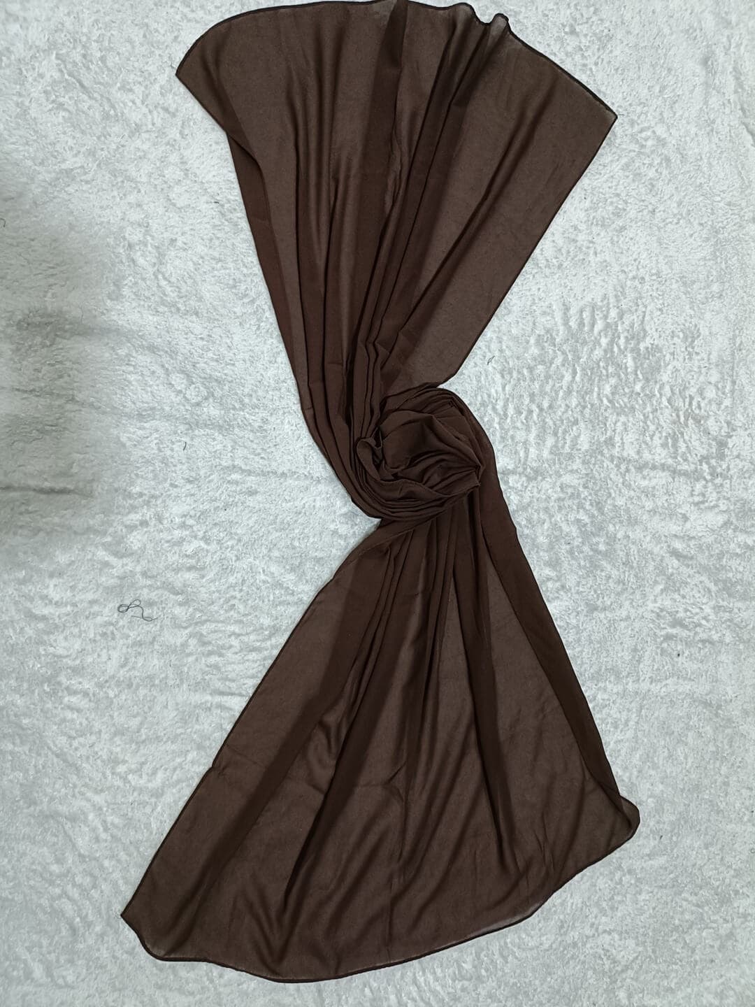 Chocolate Brown Diamond Georgette Hijab Stole