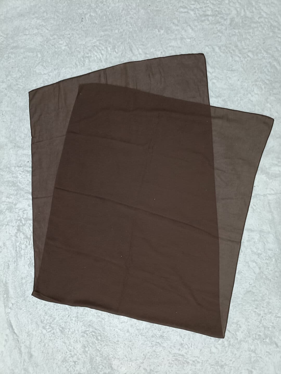 Chocolate Brown Diamond Georgette Hijab Stole thumbnail 2