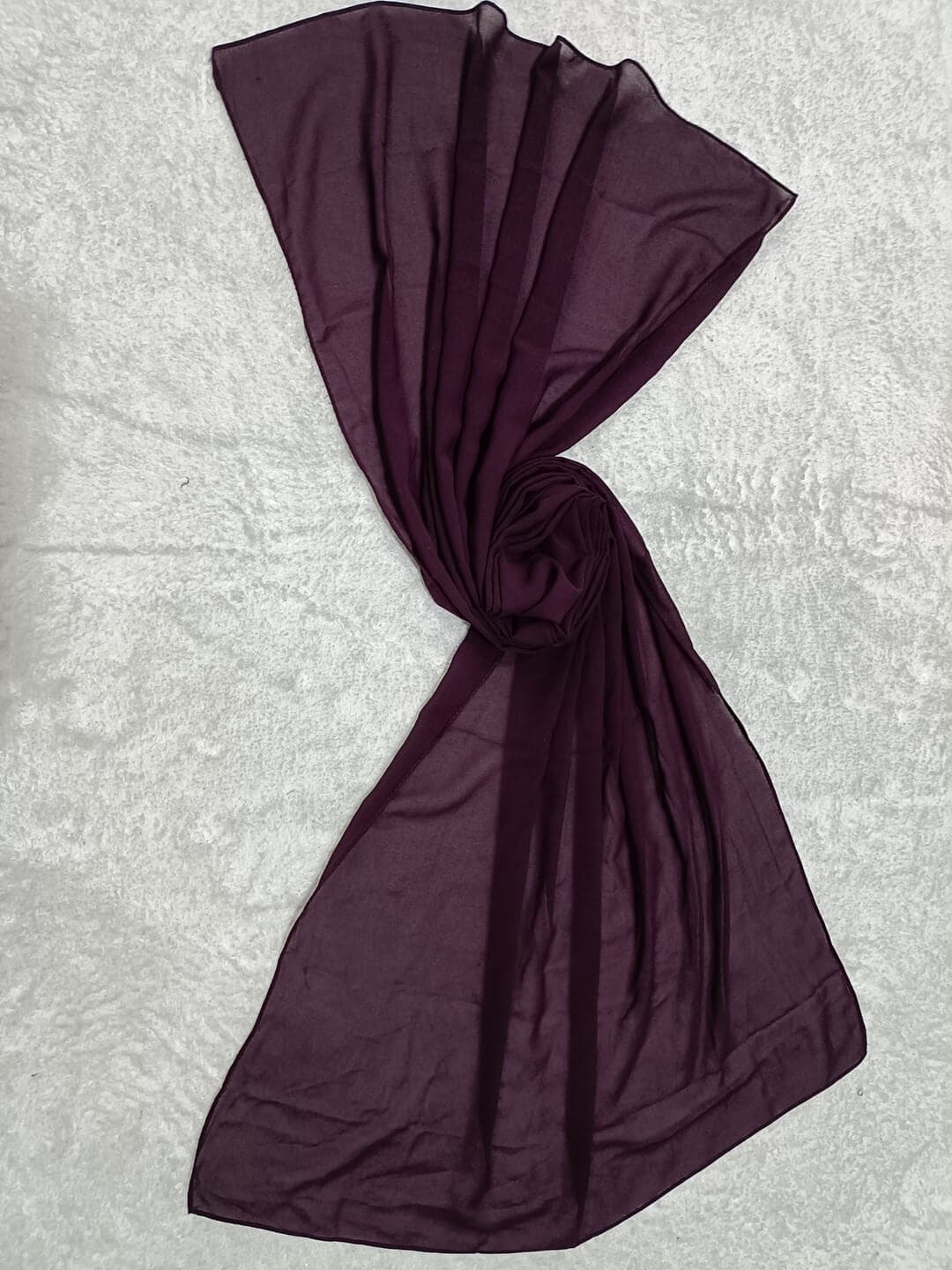 Plum Purple Diamond Georgette Hijab Stole image