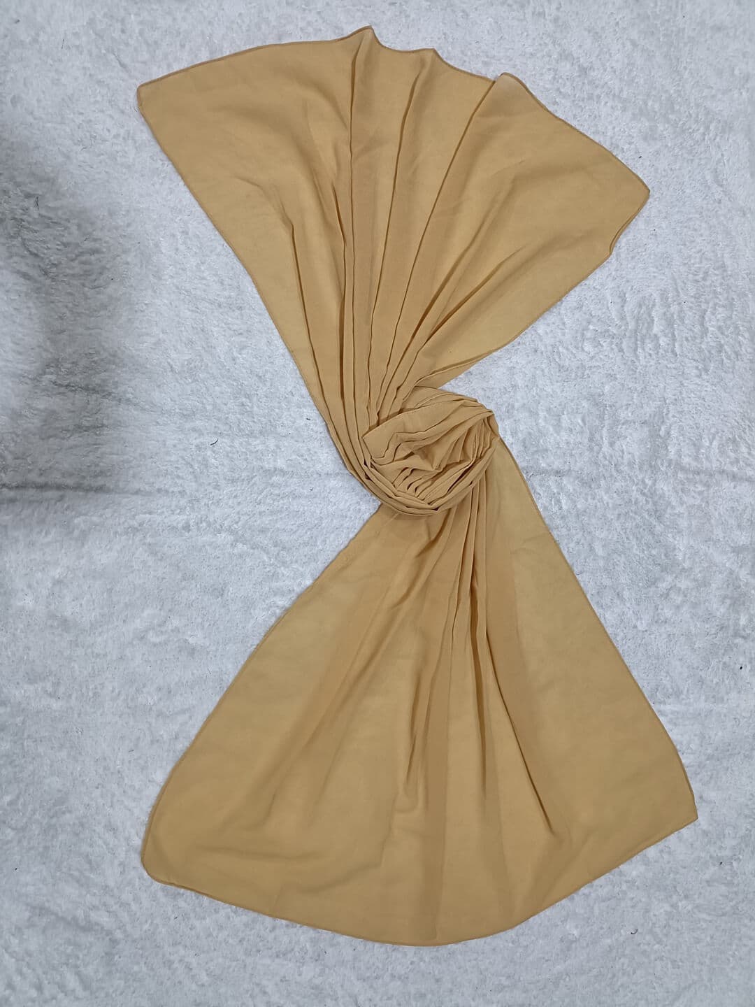 Butterscotch Yellow Diamond Georgette Hijab Stole image