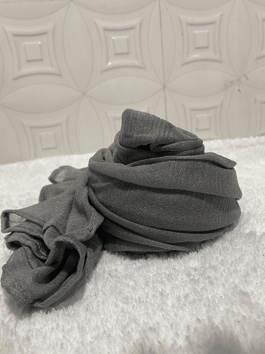 Latest Light Gray Jersey Hijab - Stole thumbnail 2