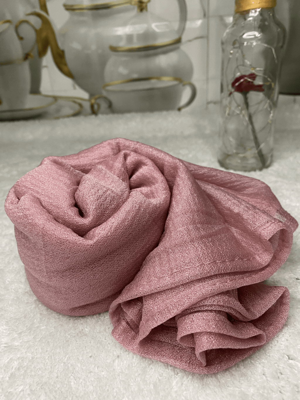 Flamingo Pink Jersey Hijab - Stole thumbnail 2