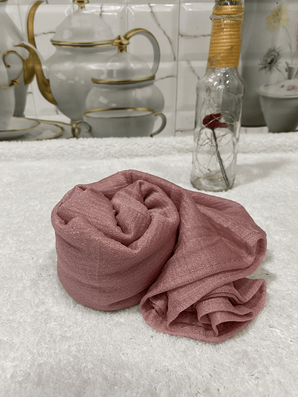 Flamingo Pink Jersey Hijab - Stole thumbnail 4