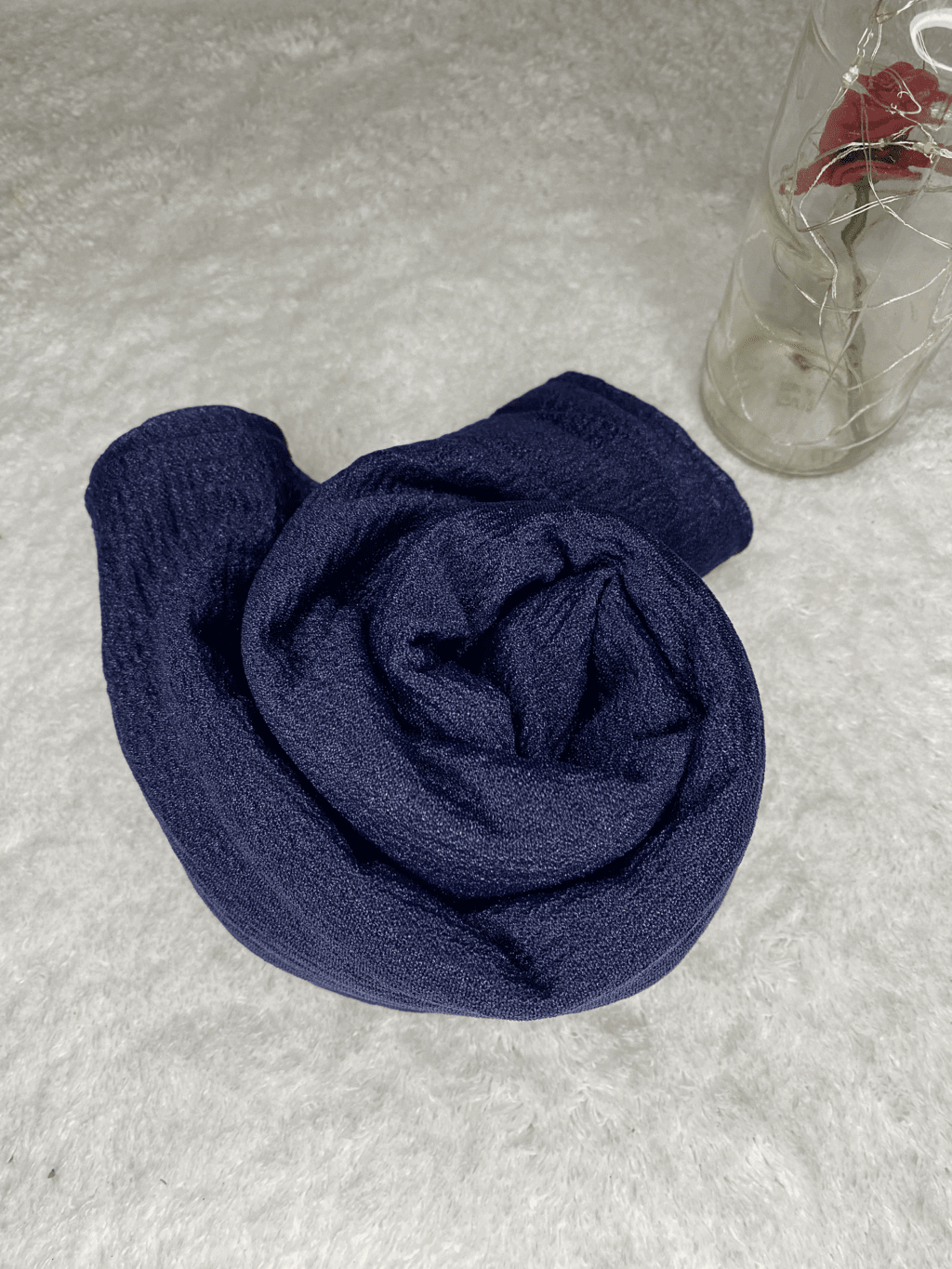 Navy Blue Jersey Hijab - Stole thumbnail 1