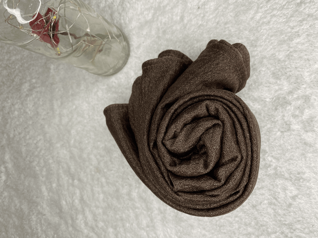 Dark Brown Jersey Hijab - Stole thumbnail 3